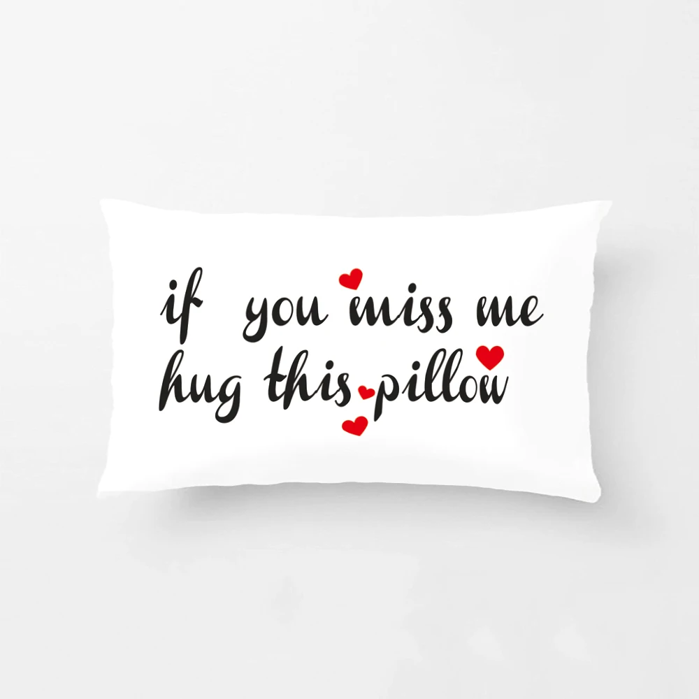 

If You Miss Me Hug This Pillow Cushion Cover Long Distance Gift Pillowcase Pillow Cushion Cover Wedding Decorative Case