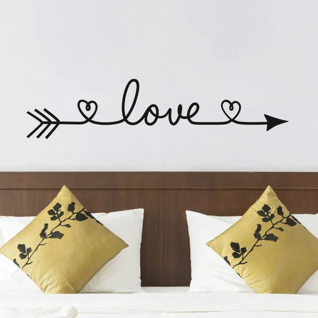 Best Quality Love Arrow Wall Art Murals For Bedroom Living Room Modern Home Decor Removbale Wallpaper Vinyl Sticker For Dining Room Decals Best Quality Love Arrow Wall Art Murals For Bedroom Living Room Modern Home Decor Removbale Wallpaper Vinyl Sticker For Dining Room Decals