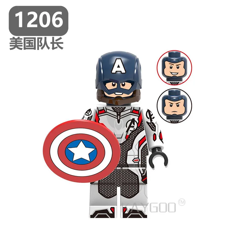 

Legoed Marvel Avengers 4 endgame Captain America iron man Thanos Hulk Building Blocks Figures Ninja Motorcycle Toys for kids