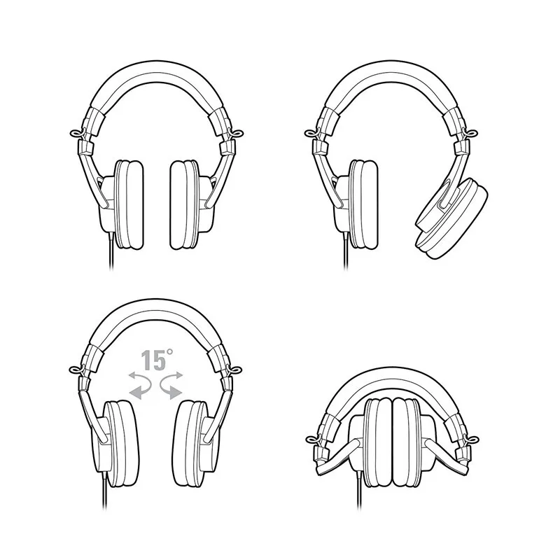 Оригинальные Audio-Technica ATH-M30x, профессиональные мониторные наушники, закрытые сзади, динамические Накладные наушники, складные наушники HiFi