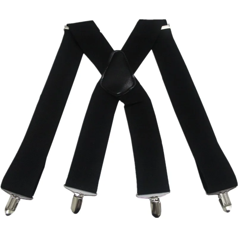 Thick Fabric Heavy Duty X-Shape Braces 5cm Suspenders Men's XXL Extra Wide 