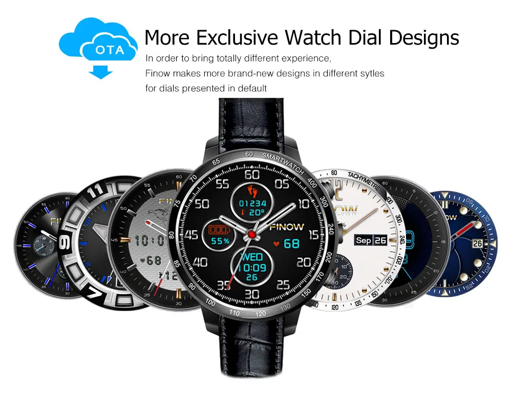 Finow Q7 плюс smart watch Android 5 1 с 0.3MP MTK6580 Ram512MB Rom8GB поддержка 3G Умные часы Wifi BT 4 0 для
