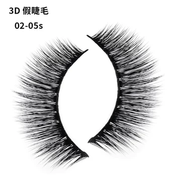 

1 Pairs Real Mink Fake eyelashes 3D Natural False Eyelashes Mink Lashes Soft Eyelash Extension Makeup tool Top sale 02-05s