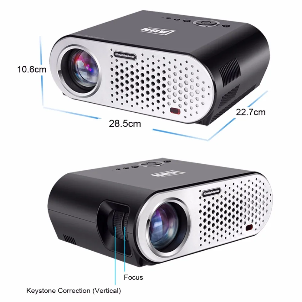AUN Projector 3200 Lumen T90, 1280*768 (Optional Android Projector with 2.4G Air Mouse, Bluetooth WIFI, Support AC3) LED TV AUN Projector 3200 Lumen T90, 1280*768 (Optional Android Projector with 2.4G Air Mouse, Bluetooth WIFI, Support AC3) LED TV