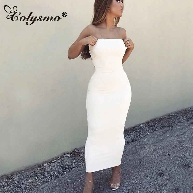 

Colysmo 2 Layers Autumn Dress White Winter Maxi Dress Long Bodycon Sexy Dress Women Elegant Cotton Ladies Dresses Midi Vestido