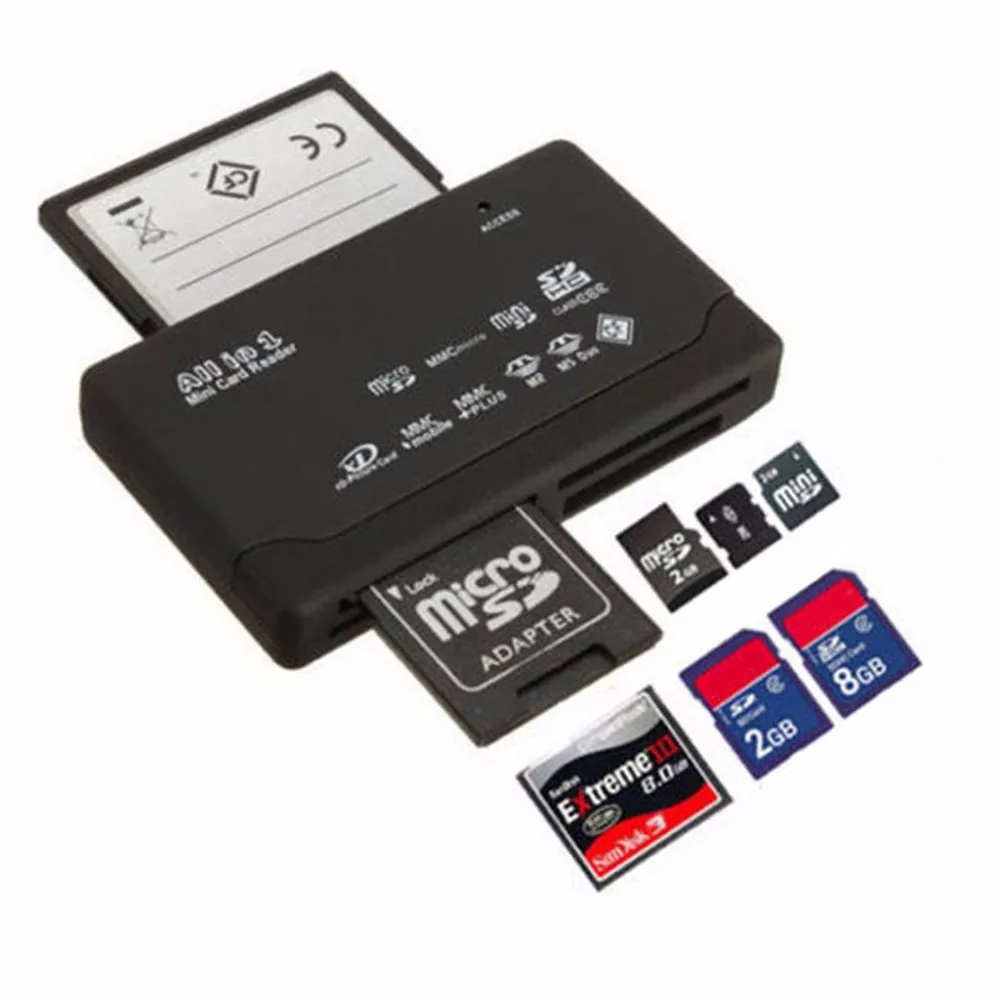All-In-One Memory Card Reader For USB External Mini Micro SD SDHC M2 MMC XD CF All-In-One Memory Card Reader For USB External Mini Micro SD SDHC M2 MMC XD CF