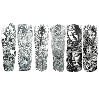 

Unisex Waterproof Tattoos Stickers Full Arm Temporary Tattoo Body Art Paints kids Body Clock Wing pokemon flower Art Paints