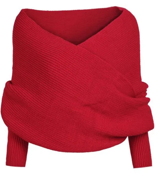 Вязаное пончо, сексуальные пуловеры, красный свитер, женский осенний зимний Ретро серый джемпер, элегантный свободный v-образный вырез, шаль-свитер, кардиган
