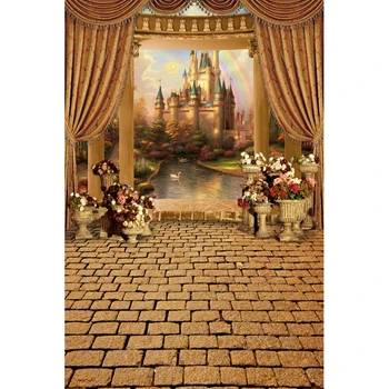 

Customized photography backdrops Computer Printing Vinyl cloth photo background for photo studio castle