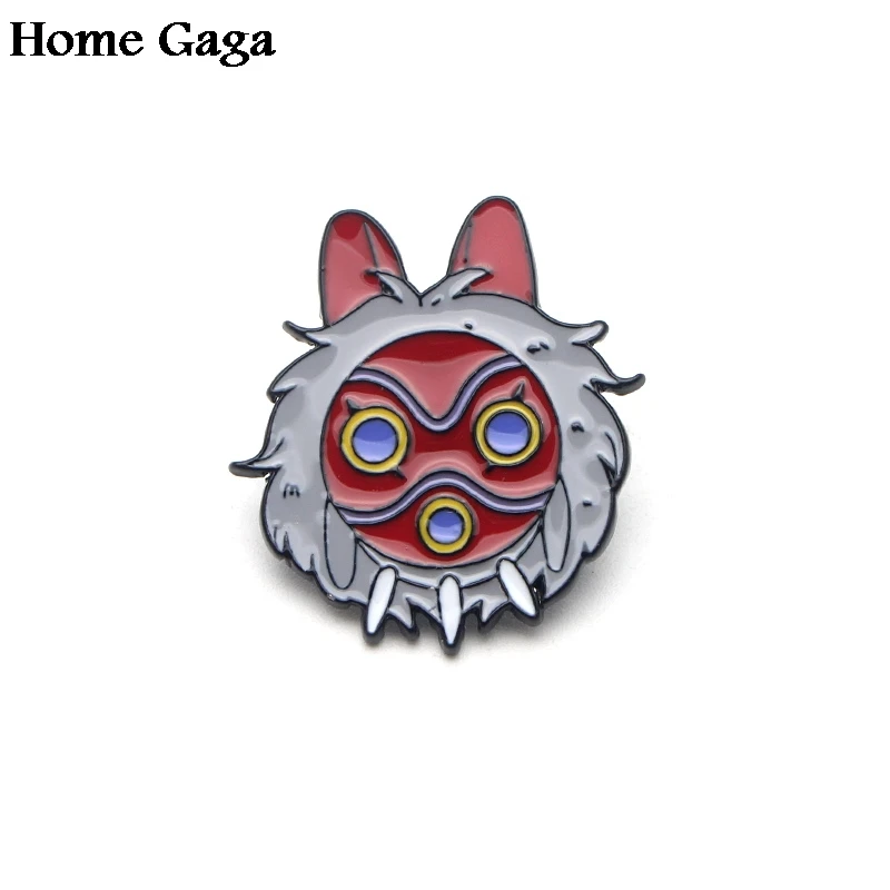 Homegaga Princess Mononoke diy Zinc tie cartoon Pins backpack clothes brooches for men women hat decoration badges medals D1451