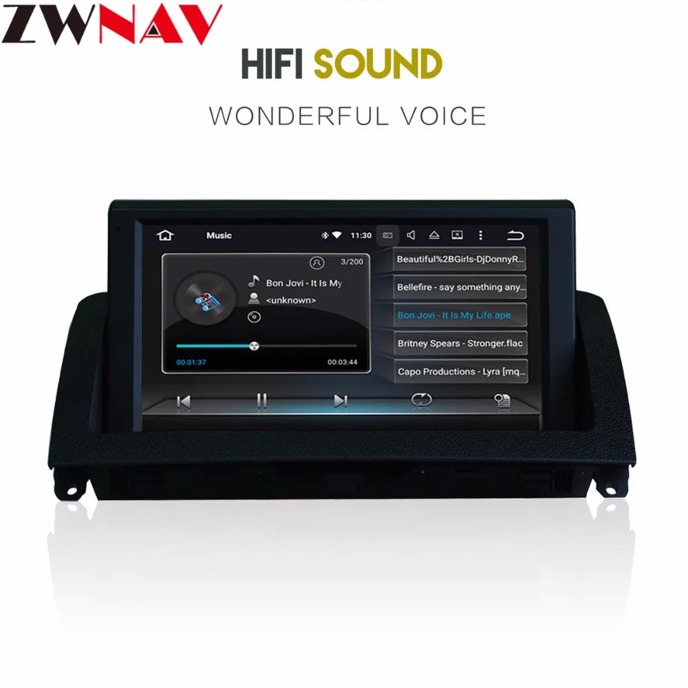 Best 8" Android 8.0 Car Multimedia Player for Mercedes Benz C Class W204 2007-2011 with GPS Navigation DVD USB AUX SD WiFi 8Core 4+32 4