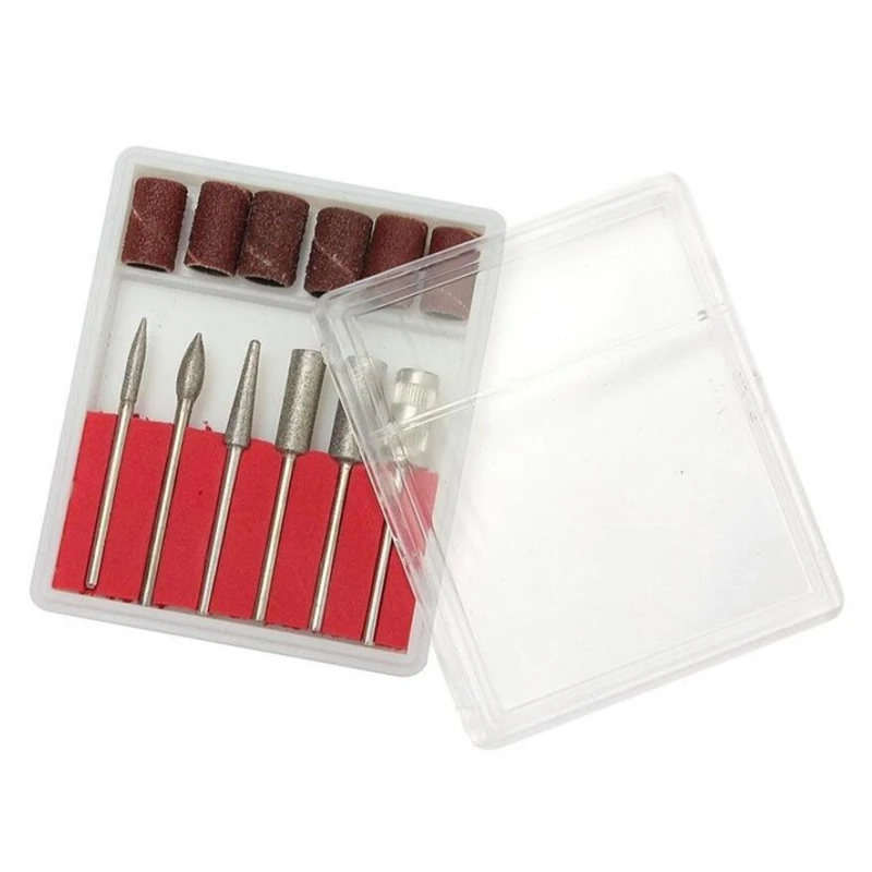 

6PCS/Set Nail Art Electric Drill Bits File Sanding Grinding Head Sand Replacement Polish Gel UV Machine Manicure Tools Supplies