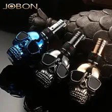 Jobon Ghost fire Зажигалка, газовая надувная зажигалка, креативный череп, синий пламенный прикуриватель, подарок для мужской зажигалки без коробки