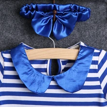 3Pcs Baby Kid Dresses Girl Outfits Short Sleeve Stripe t shirt + skirt with bow +Headband baby girl clothes set summer clothing