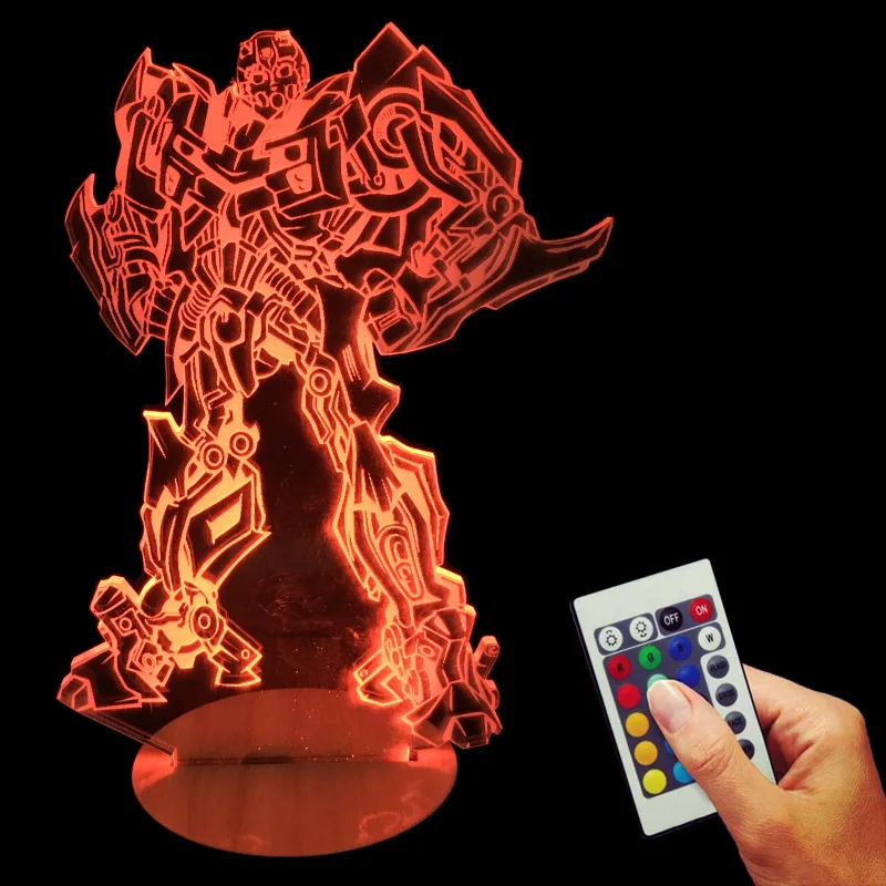 Носки с трехмерной аппликацией в виде 3D Holograma светильник Трансформеры Бамблби