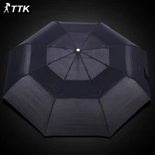 Top Doppelschicht Winddicht Regenschirm Drei Falten sonnenschirm männlichen Kommerziellen Automatikschirm männer business large rainy sunny