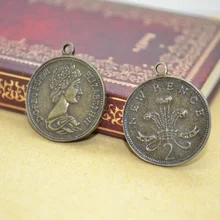 8 шт. монета подвеска под бронзу, старину круглый металлический кулон