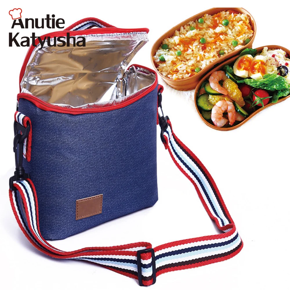 Thermal Insulated Lunch Bag Oxford Picnic Canvas Lunch Boxes Portable