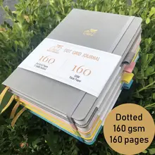 Блокнот-журнал в твердом переплете, миллиметровая бумага в горошек