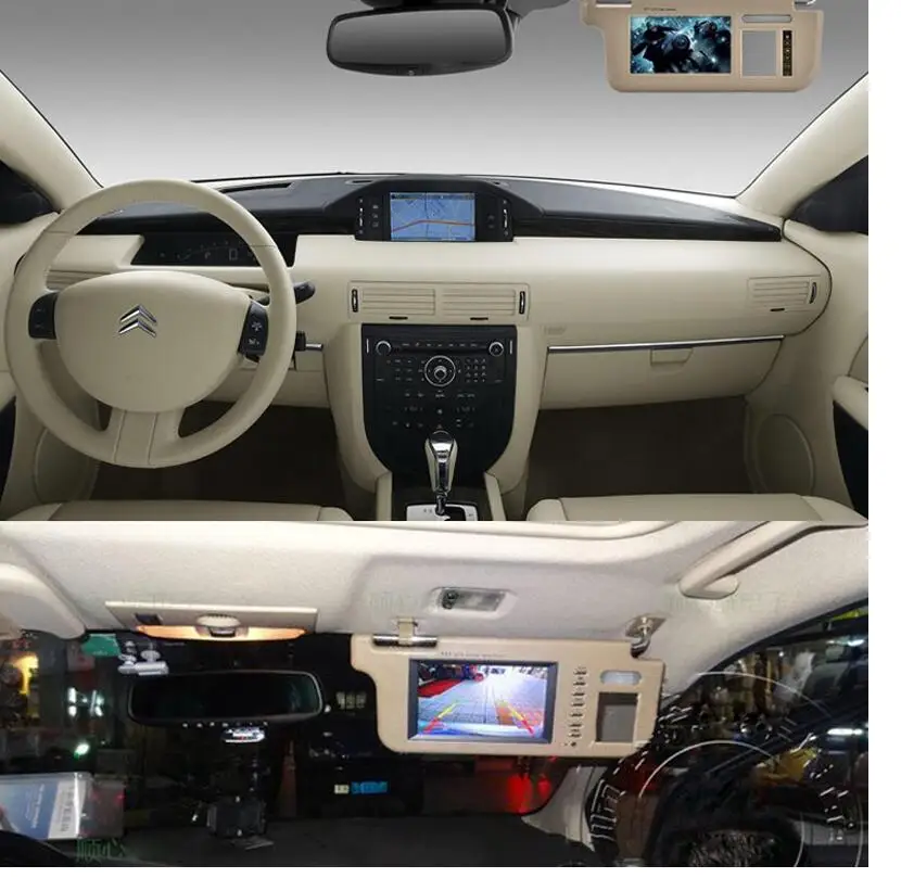 

Touch 7inch Car Sun visor DVD/TV Media Screen&Rear View Silver Backup Monitor/Camera kits