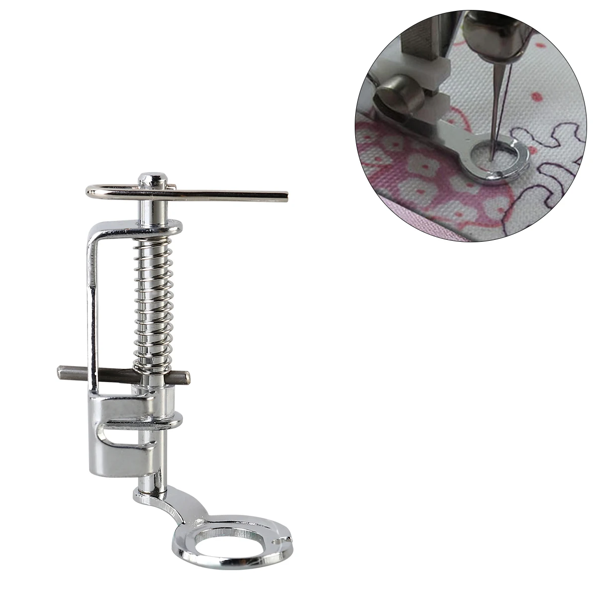 Portable Free Motion Metal Quilting Presser Foot Feet For Domestic