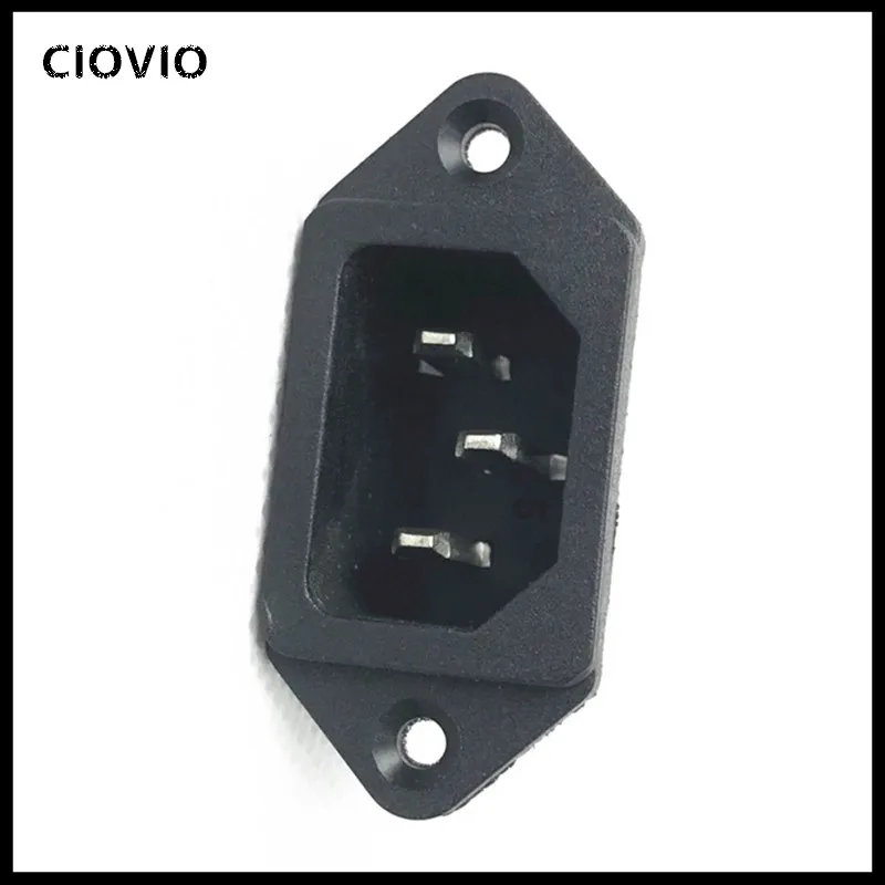 5 Pcs 3P Male Plug Panel Power Inlet Sockets Connectors AC 250V 10A    
