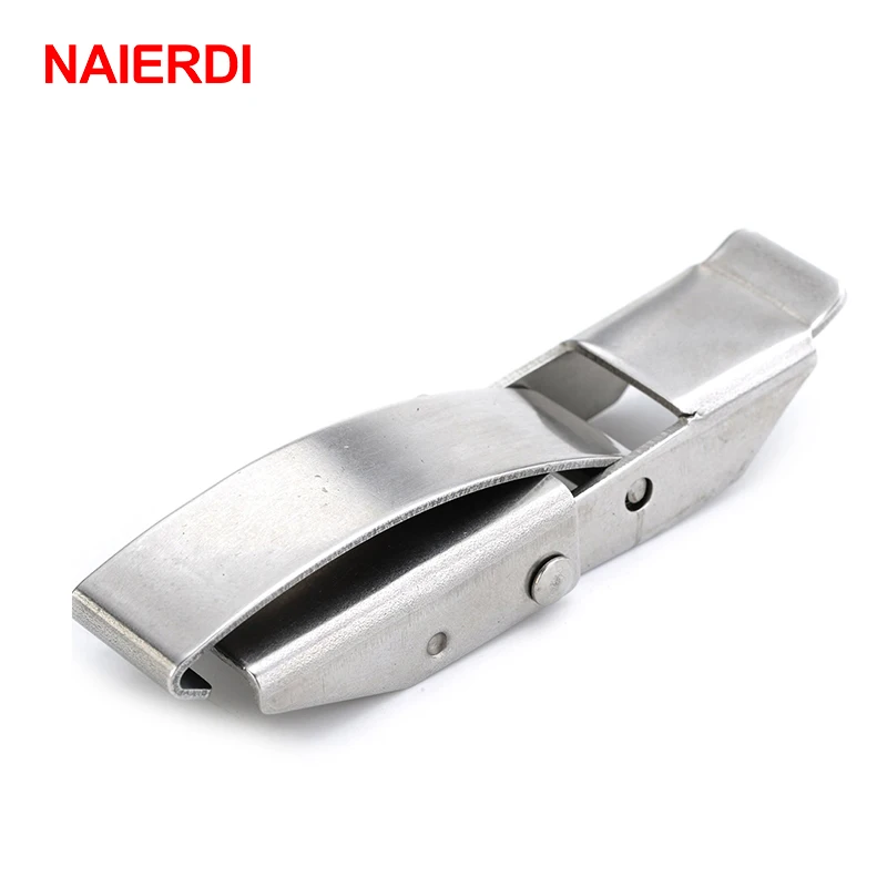 

NAIERDI J504 Mild Steel Cabinet Boxes Hasp Lock 85*23 Spring Loaded Latch Catch Toggle Locks For Sliding Door Window Hardware
