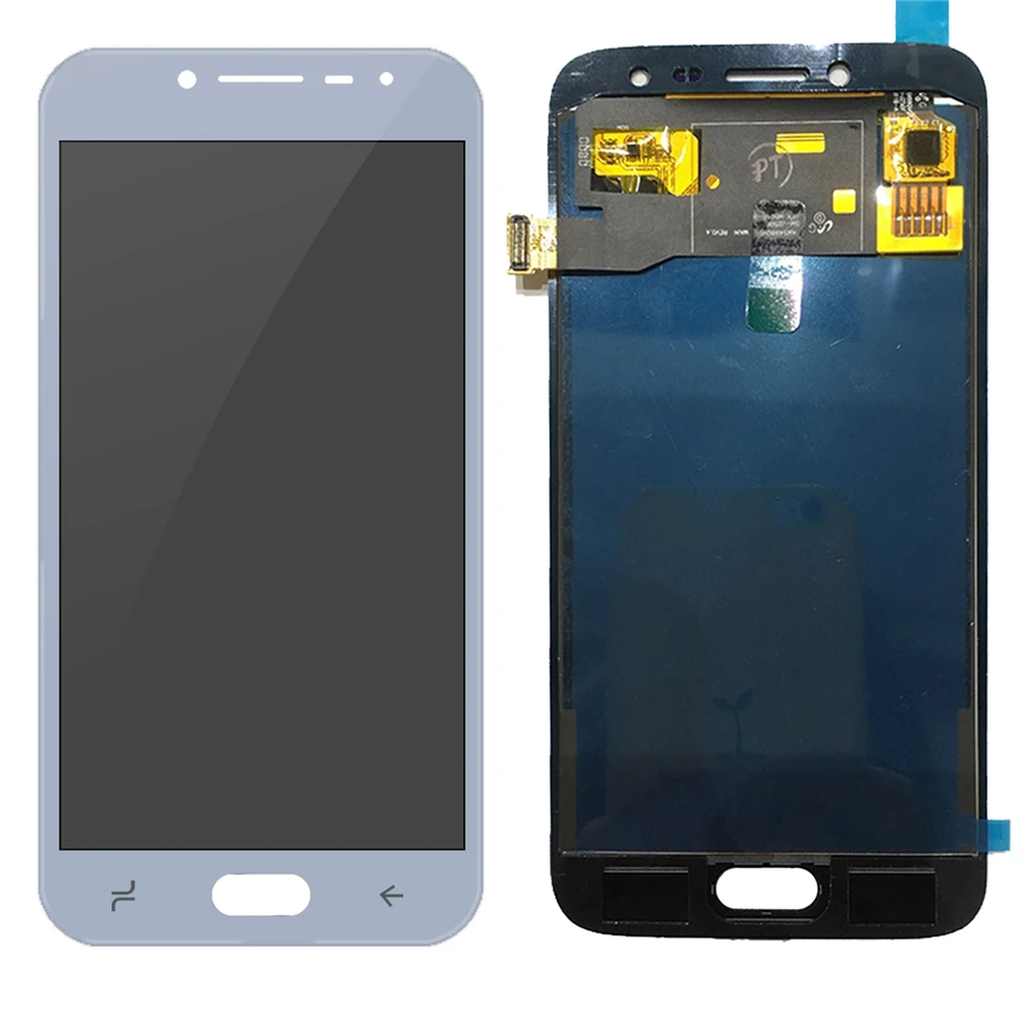 TFT lcd для samsung Galaxy J2 Pro J250 J250F SM-J250F/DS кодирующий преобразователь сенсорного экрана в сборе рамка кнопка Home - Цвет: blue no frame