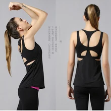 NWT Eshtanga майка для занятий йогой пикантные Для женщин спортивная форма для гимнастики одежда 4-слойная трикотажная ткань топы майки для занятий фитнесом пробежек со встроенным Бюстгальтер