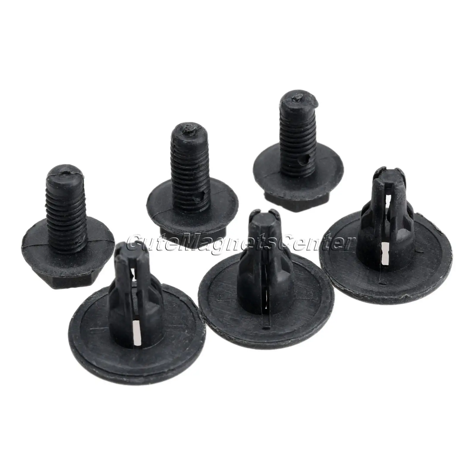 50PCS 8mm Plastic Nylon Bumper Fastener Clip Rivet Retainer Screw Fender Bolts