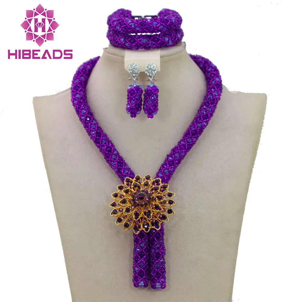 Buy Purple Costume Jewelry Set Nigerian Wedding
