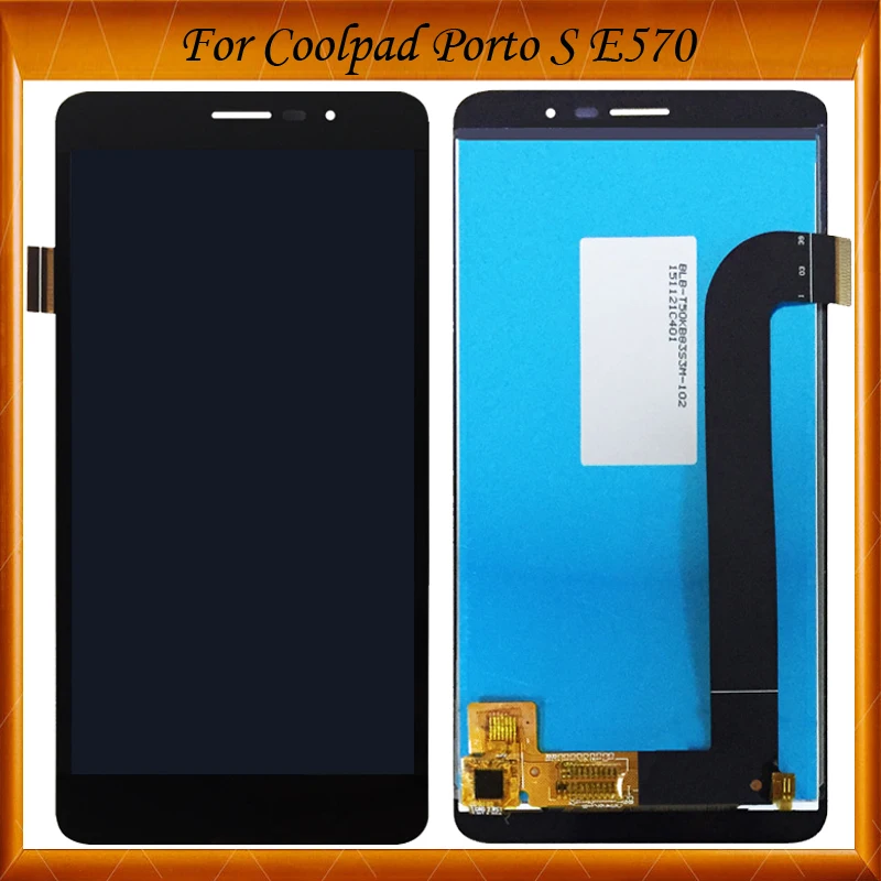 

100% Tested OK For Coolpad E570 LCD Display Touch Screen For Coolpad Porto S E570 LCD Display Complete Assembly Phone Parts