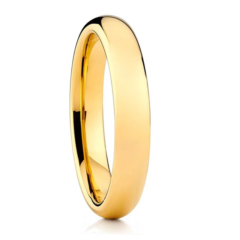 4mm Classic Tungsten Ring Blank Silver/Gold Polished Women Tungsten Carbide Rings Wedding Bands