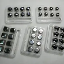 8 шт./кор. нержавеющая камни для Виски камни кубики льда мяч в форме сердца со стразами