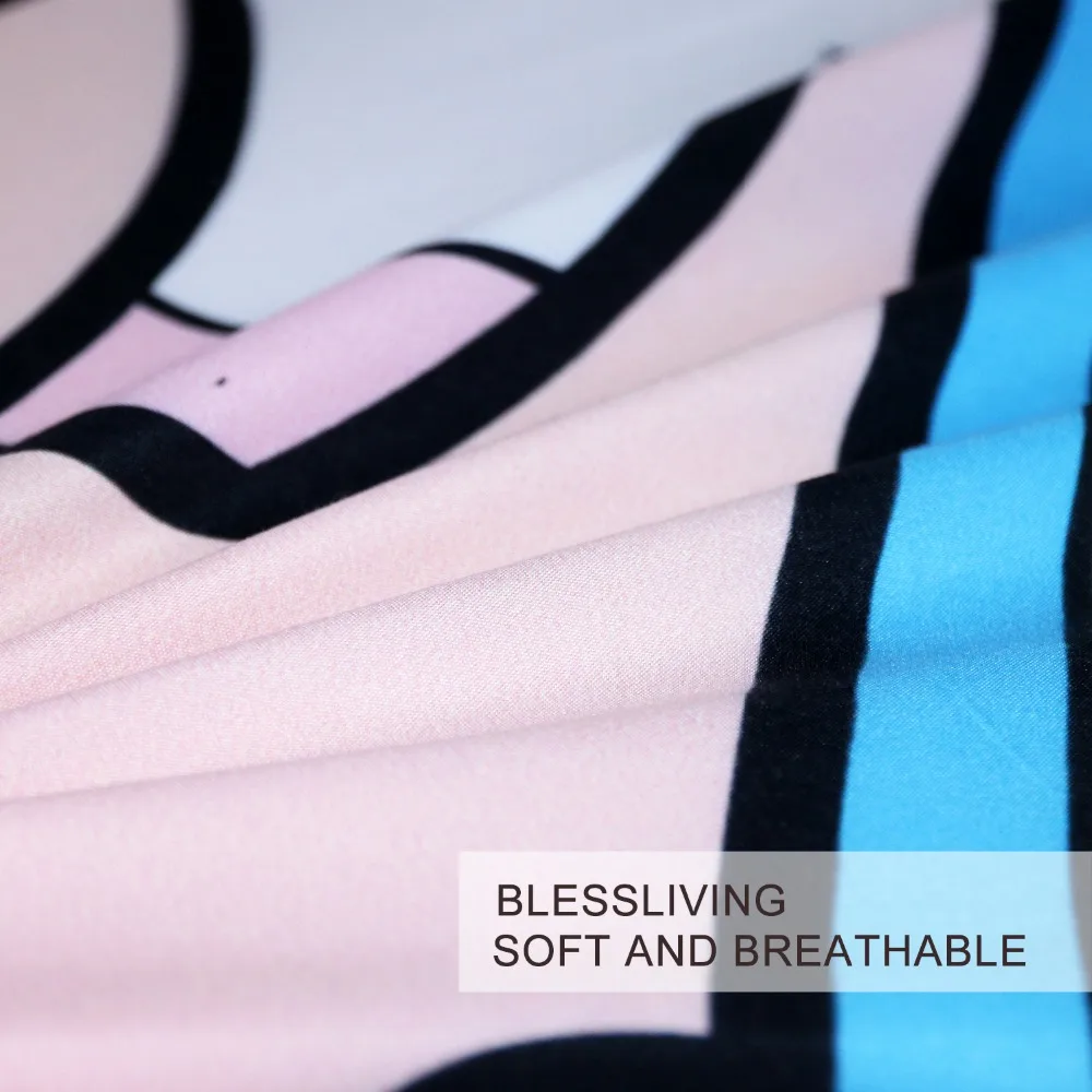 BlessLiving لطيف يونيكورن الفراش أنا رائحة قوس قزح غطاء لحاف الأرجواني الأصفر الوردي الأزرق المفارش الكرتون السرير مجموعة للأطفال الفتيات