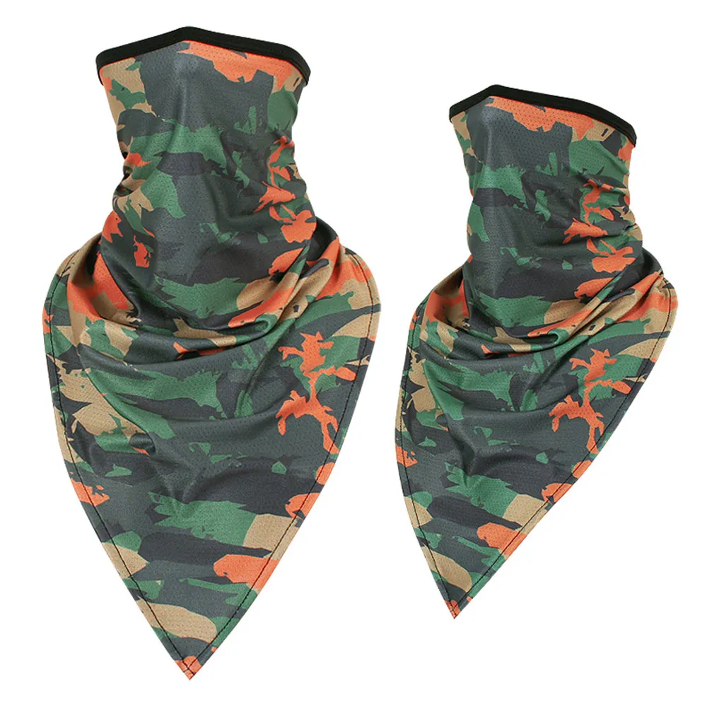 Для мужчин и девочек ветрозащитный Тактический лыжный Камуфляжный треугольный шарф спортивная Бандана Маска для лица Рыбалка Велоспорт Бег шеи платок на голову