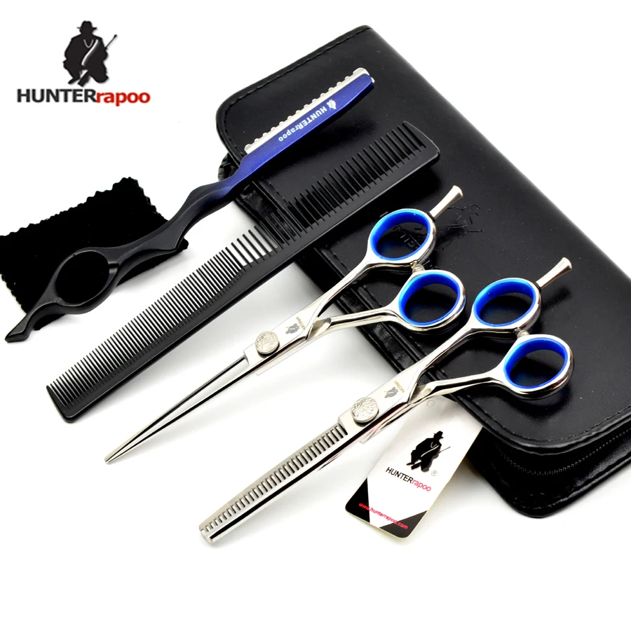 

HUNTERrapoo 5.5inch 6inch barber hairdressing scissors HT9123 professional cutting shears high quality thinning scissors set