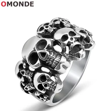 

Multiple Vintage Skull Rings for Men Stainless Steel Punk Alien Skeleton Male Pirate Viking Motor Biker Halloween Party Jewelry