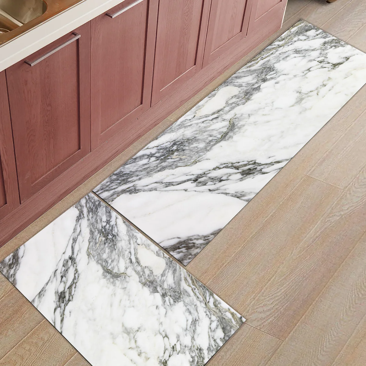 

Marble Pattern1Bathroom Accessories Set Dirt Debris Mud Trapper Boot Shoes Scraper Floor Carpets Area Runners Extra Soft Entry