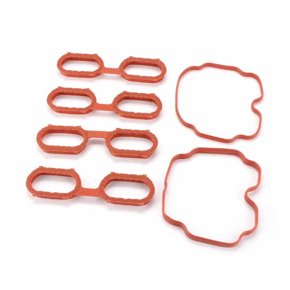 6 set Engine 6pcs Gaskets Intake Manifold Cover Gasket For BMW 740i