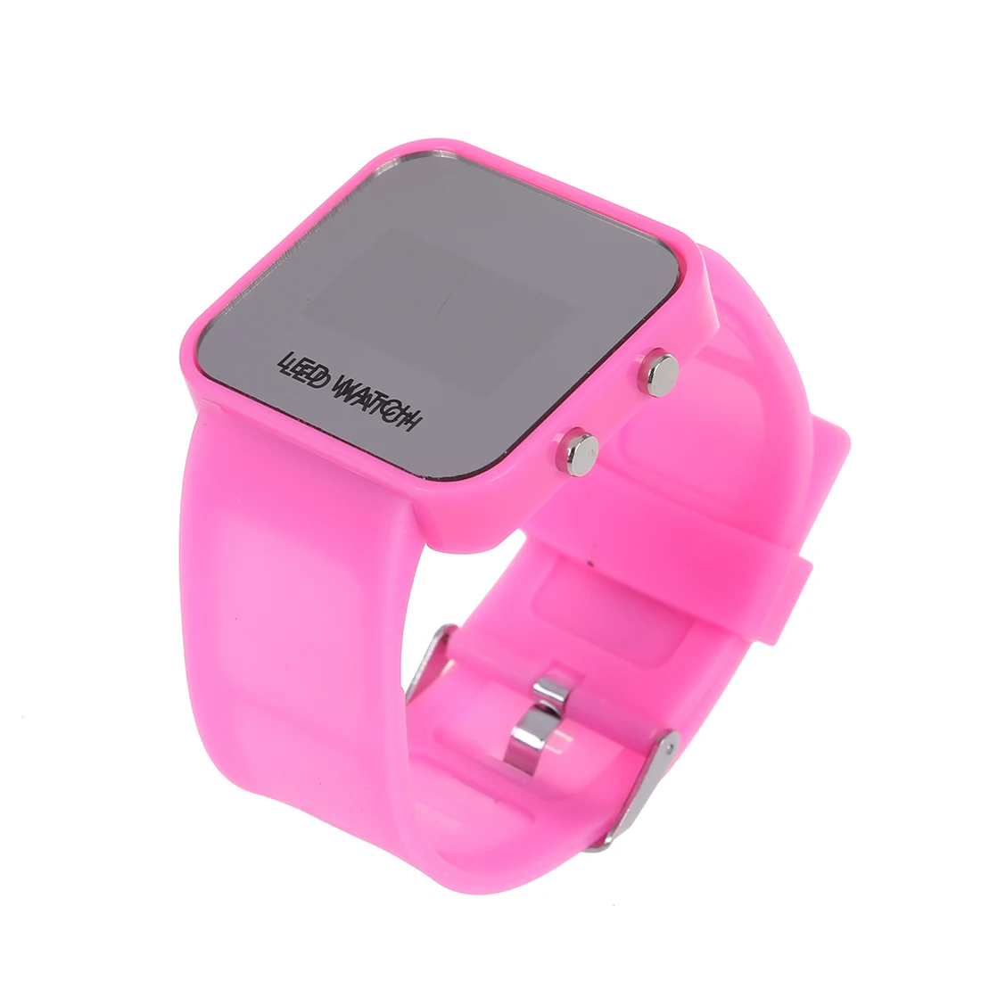 Pink Luxury Sport Style LED Watch Mirror Surface Silicone