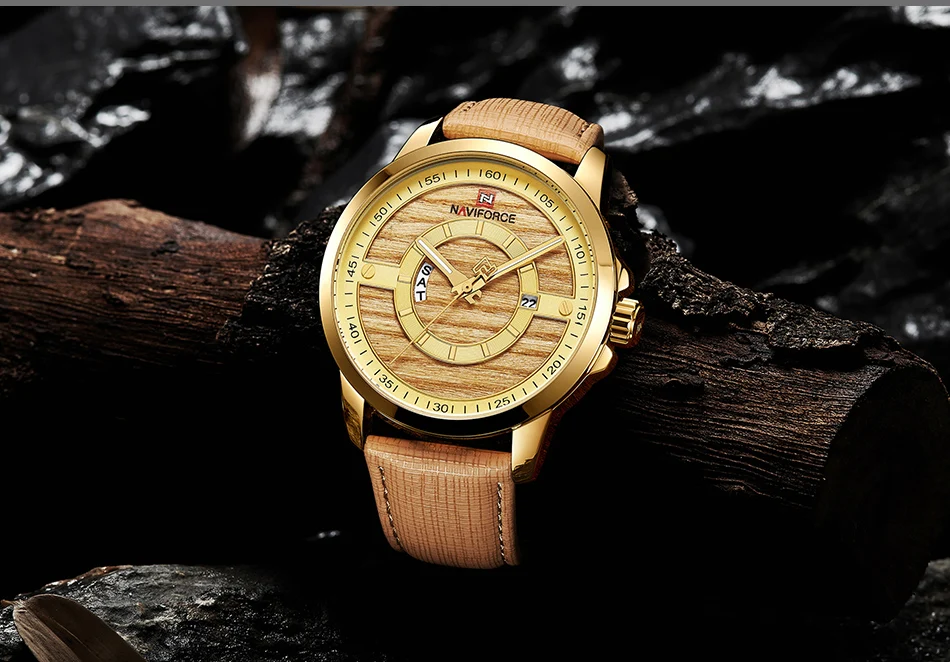 Топ Элитный бренд NAVIFORCE Новые мужские модные спортивные часы водонепроницаемые кожаные мужские кварцевые наручные часы Дата Часы Relogio Masculino
