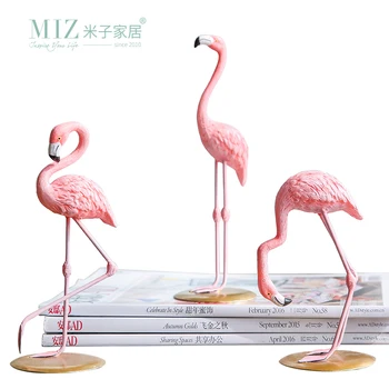

Miz 1 Piece Resin Pink Flamingo Home Decor Figure for Girl Ins Hot Home Decor Gifts for Girl