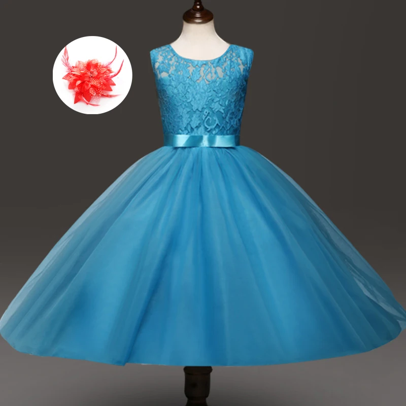 

Fashion Cute Cheap Flower Girl Purple Red Grey Turquoise Dress Party Kids Children Wedding Gowns for Girls Size 12 14 Years