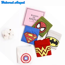 5 шт./партия, хлопковое нижнее белье для мальчиков детские штаны с рисунком детские трусы-боксеры трусы для мальчиков нижнее белье для детей от 2 до 13 лет