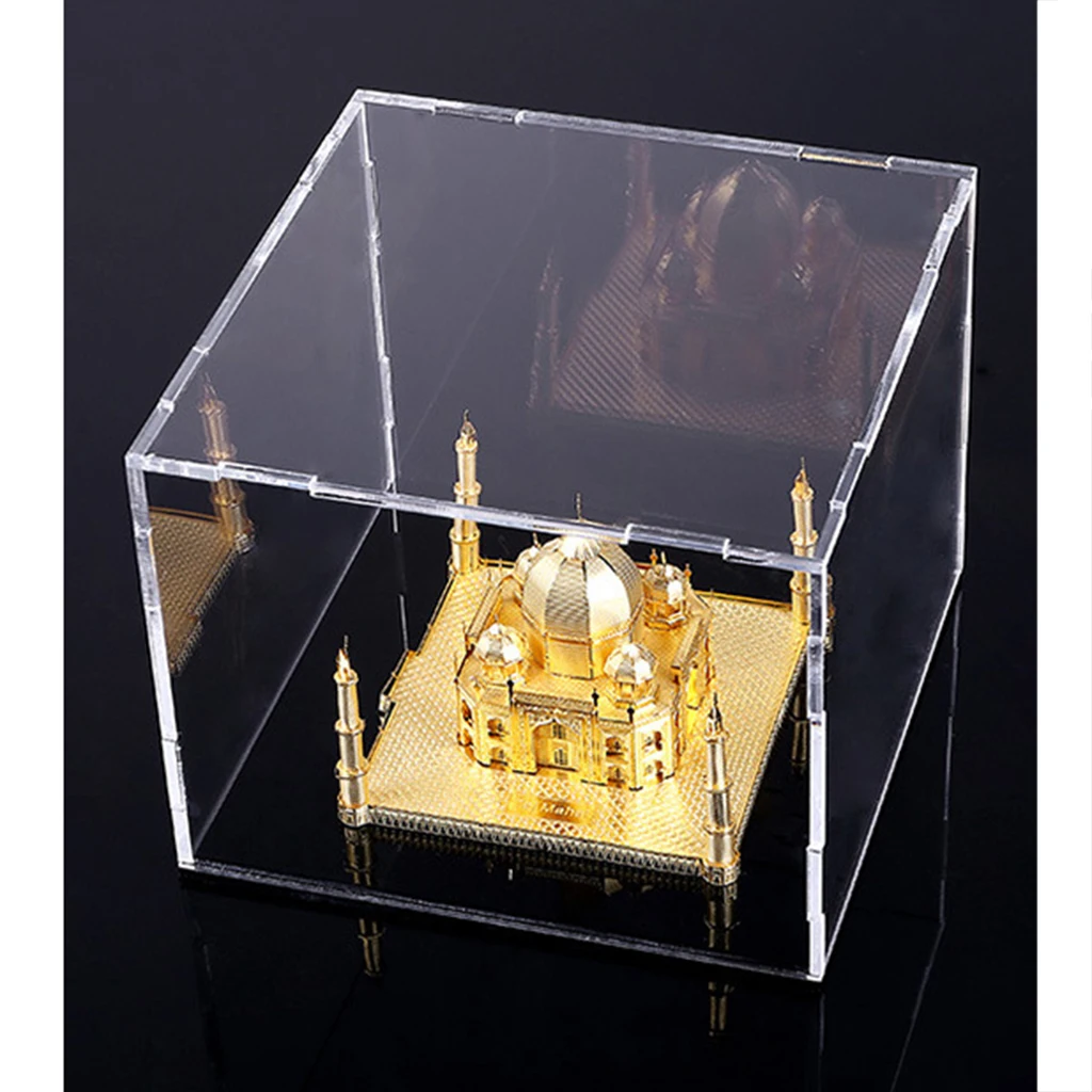 MagiDeal Clear Acrylic Display Box Dustproof Show Case with Black Base for Car Model Anime Figures