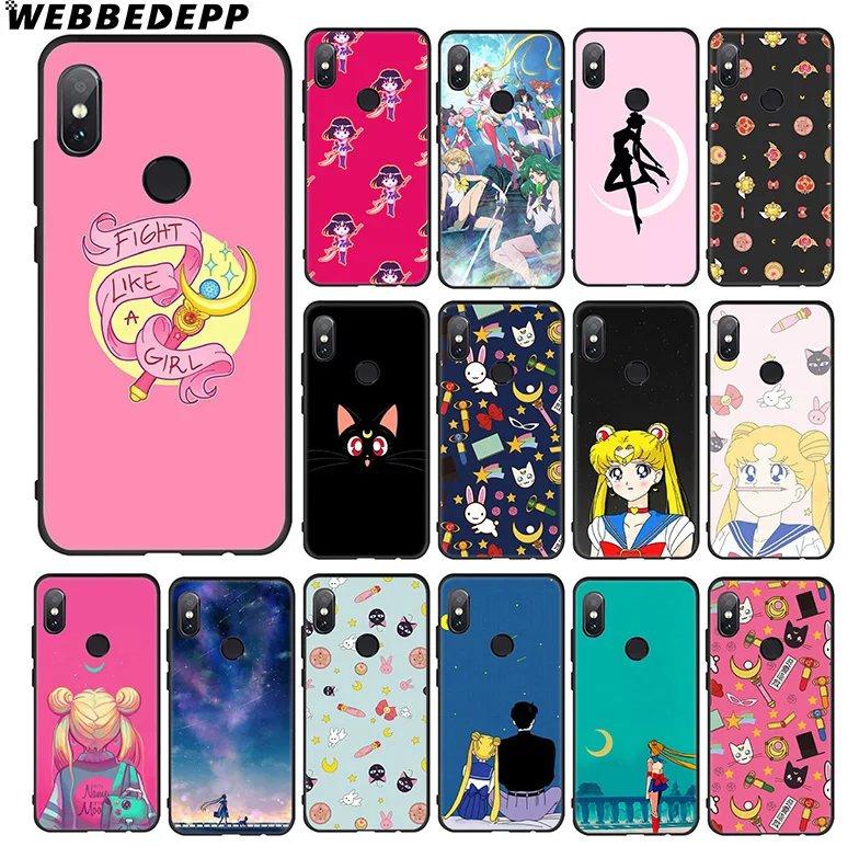 Мягкий чехол WEBBEDEPP Sailor Moon Girl Аниме для Xiaomi 9 8 SE 6 A1 A2 Lite MIA1 MIA2 MI8 MI6 MAX 3 POCOPHONE F1 |