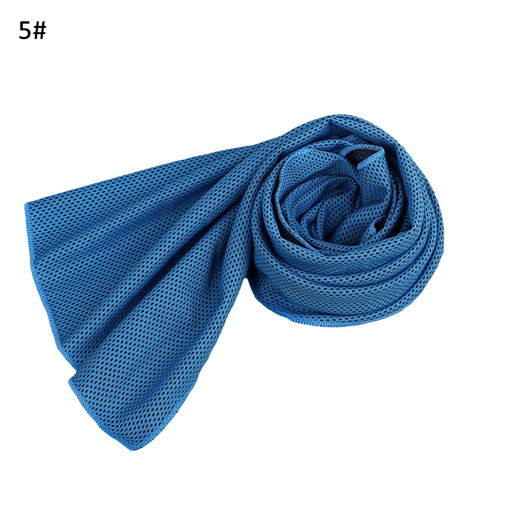 Light Blue Летнее однотонное Сетчатое охлаждающее полотенце для занятий спортом бегом и бегом на открытом воздухе для тренажерного зала - Цвет: Light Blue