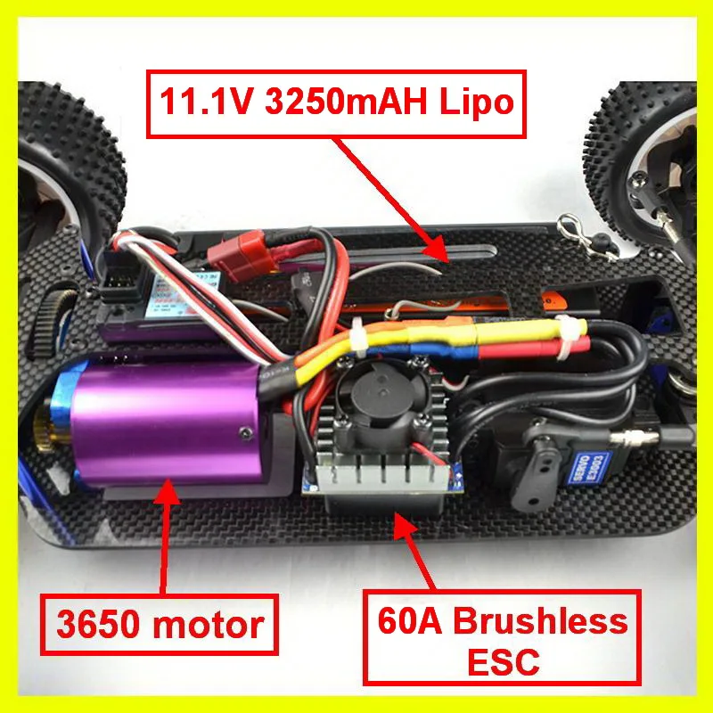 VRX Racing RH1017PR 1/10 бесщеточный Электрический внедорожник rc автомобиль из подразделений по производству/60A ESC/3650 мотор/11,1 V 3250 mAH литий-полимерный Батарея/2,4 ГГц