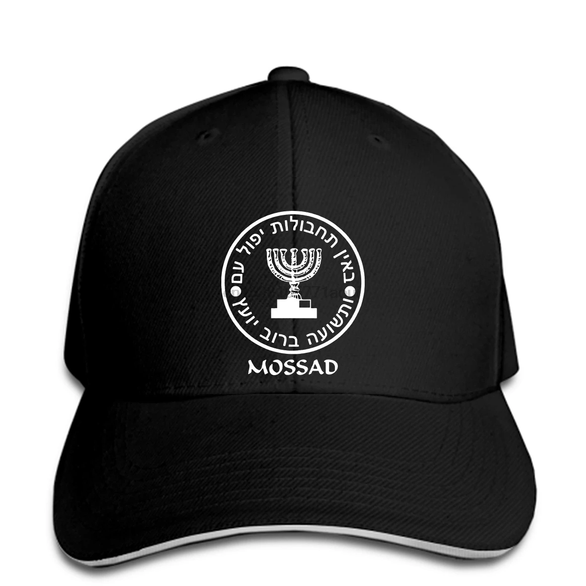 Бейсбол cap израильской армии Моссад(Еврейская ЦРУ) черный пот доказательство верх: полиэстер шапка с принтом